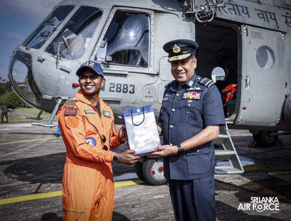 INDIAN AIR FORCE MI‑17 CREW DEPARTS AFTER RELIEF ASSISTANCE IN SRI LANKA