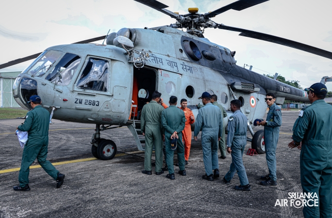 INDIAN AIR FORCE MI‑17 CREW DEPARTS AFTER RELIEF ASSISTANCE IN SRI LANKA