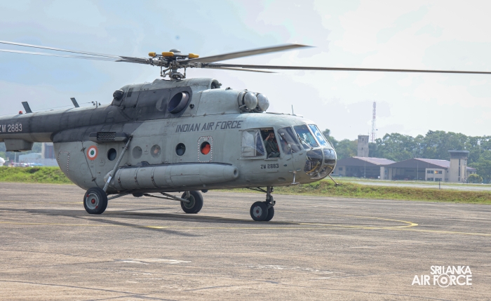 INDIAN AIR FORCE MI‑17 CREW DEPARTS AFTER RELIEF ASSISTANCE IN SRI LANKA