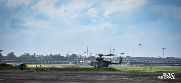 INDIAN AIR FORCE MI‑17 CREW DEPARTS AFTER RELIEF ASSISTANCE IN SRI LANKA