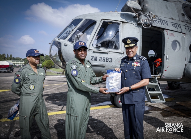 INDIAN AIR FORCE MI‑17 CREW DEPARTS AFTER RELIEF ASSISTANCE IN SRI LANKA