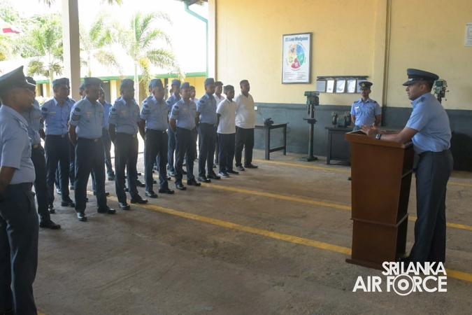 CHANGE OF COMMAND AT NO 2 MTR&OW SLAF BASE VAVUNIYA