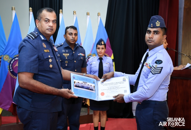 CERTIFICATE AWARDING CEREMONY OF NO. 28 ENGLISH MEDIUM AND NO. 99 SINHALA MEDIUM NON-COMMISSIONED OFFICERS' MANAGEMENT COURSES