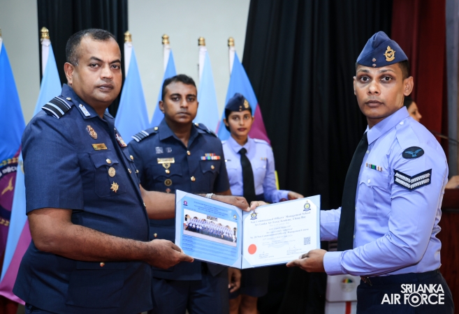 CERTIFICATE AWARDING CEREMONY OF NO. 28 ENGLISH MEDIUM AND NO. 99 SINHALA MEDIUM NON-COMMISSIONED OFFICERS' MANAGEMENT COURSES
