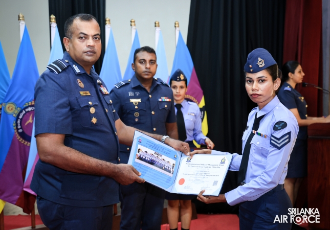 CERTIFICATE AWARDING CEREMONY OF NO. 28 ENGLISH MEDIUM AND NO. 99 SINHALA MEDIUM NON-COMMISSIONED OFFICERS' MANAGEMENT COURSES