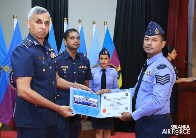 CERTIFICATE AWARDING CEREMONY OF NO. 28 ENGLISH MEDIUM AND NO. 99 SINHALA MEDIUM NON-COMMISSIONED OFFICERS' MANAGEMENT COURSES