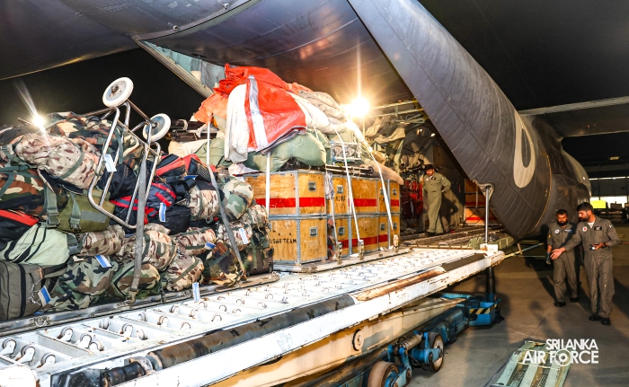 PAKISTAN AIR FORCE C-130 AIRCRAFT ARRIVES WITH HUMANITARIAN ASSISTANCE