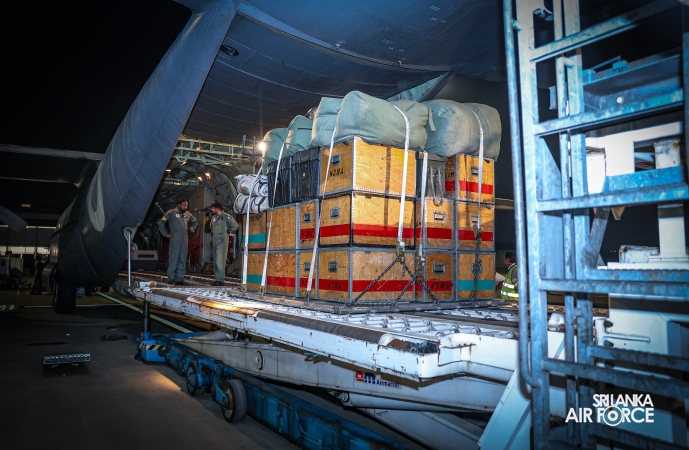 PAKISTAN AIR FORCE C-130 AIRCRAFT ARRIVES WITH HUMANITARIAN ASSISTANCE