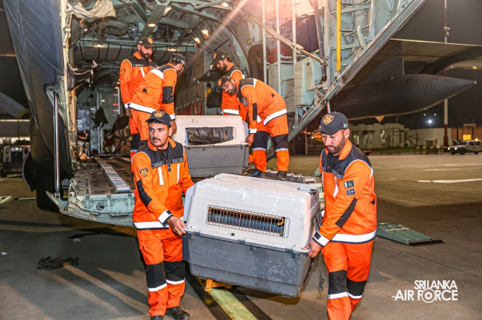 PAKISTAN AIR FORCE C-130 AIRCRAFT ARRIVES WITH HUMANITARIAN ASSISTANCE