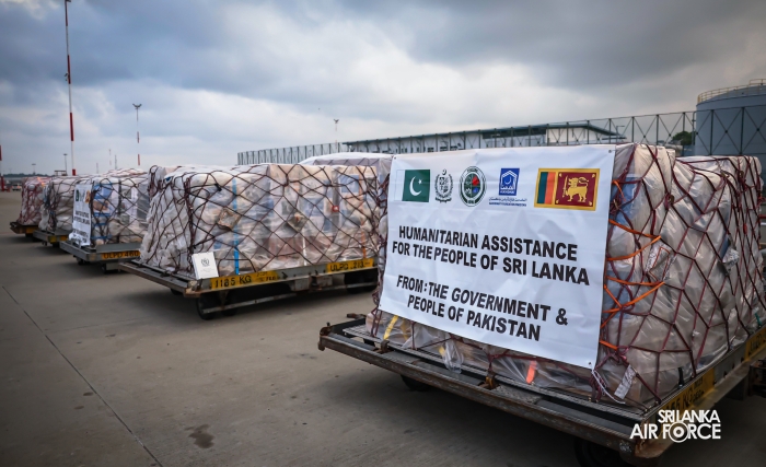 PAKISTAN’S NDMA SENDS HUMANITARIAN RELIEF SHIPMENT TO SRI LANKA