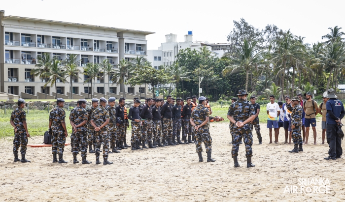 SLAF FIRE AND RESCUE SERVICE CONDUCTS SERT AIR-SEA RESCUE HELICOPTER TRAINING