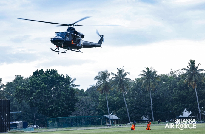 SLAF FIRE AND RESCUE SERVICE CONDUCTS SERT AIR-SEA RESCUE HELICOPTER TRAINING