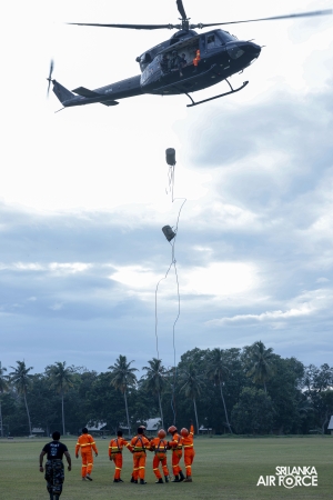 SLAF FIRE AND RESCUE SERVICE CONDUCTS SERT AIR-SEA RESCUE HELICOPTER TRAINING