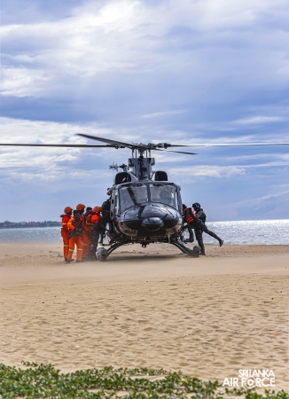 SLAF FIRE AND RESCUE SERVICE CONDUCTS SERT AIR-SEA RESCUE HELICOPTER TRAINING
