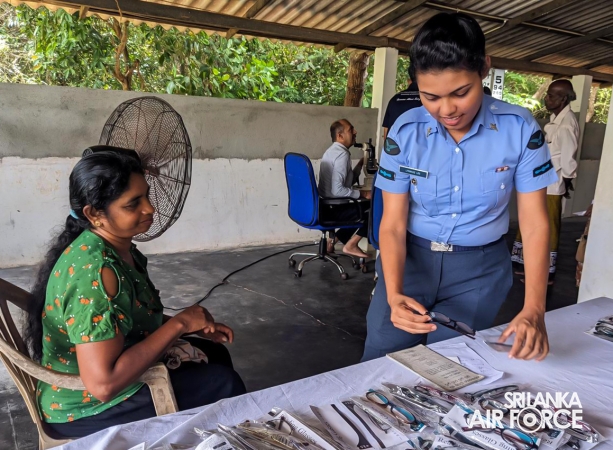 SLAF STATION PALAVI CONDUCTS EYE CLINIC AND SPECTACLE DONATION PROGRAMME AT KANDAYAYA