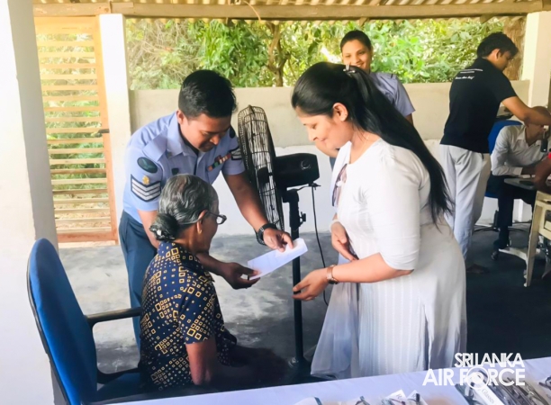 SLAF STATION PALAVI CONDUCTS EYE CLINIC AND SPECTACLE DONATION PROGRAMME AT KANDAYAYA