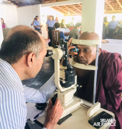 SLAF STATION PALAVI CONDUCTS EYE CLINIC AND SPECTACLE DONATION PROGRAMME AT KANDAYAYA