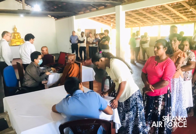 SLAF STATION PALAVI CONDUCTS EYE CLINIC AND SPECTACLE DONATION PROGRAMME AT KANDAYAYA