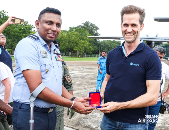 DISASTER RELIEF CONSIGNMENT ARRIVES AT SLAF BASE ANURADHAPURA WITH US AND UNOPS SUPPORT