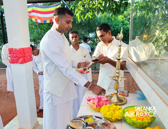 11TH SRI AVIATION CONTINGENT IN MINUSCA MARKS POSON POYA DAY WITH RELIGIOUS OBSERVANCES AT BRIA