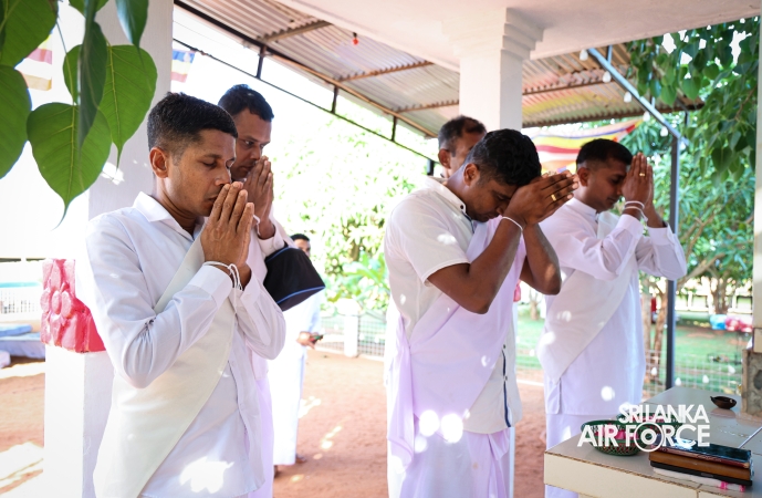 11TH SRI AVIATION CONTINGENT IN MINUSCA MARKS POSON POYA DAY WITH RELIGIOUS OBSERVANCES AT BRIA