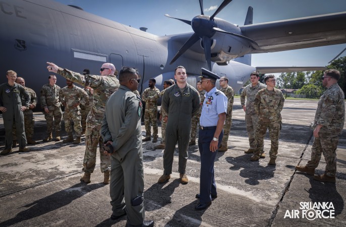 UNITED STATES AIR FORCE C-130 AIRCRAFT ARRIVE IN SRI LANKA TO SUPPORT CYCLONE DITWA RELIEF OPERATIONS
