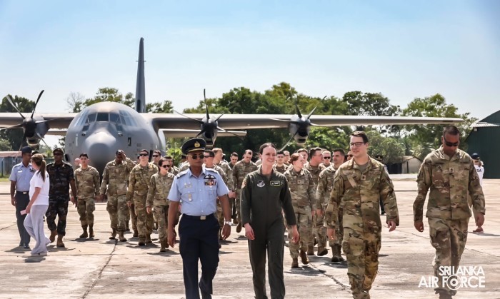 UNITED STATES AIR FORCE C-130 AIRCRAFT ARRIVE IN SRI LANKA TO SUPPORT CYCLONE DITWA RELIEF OPERATIONS