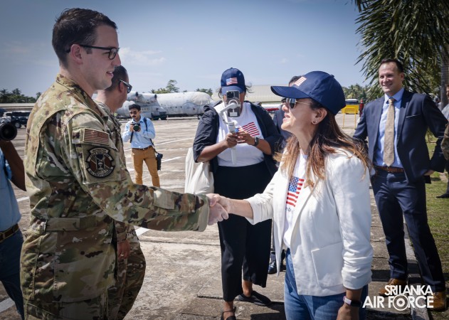UNITED STATES AIR FORCE C-130 AIRCRAFT ARRIVE IN SRI LANKA TO SUPPORT CYCLONE DITWA RELIEF OPERATIONS