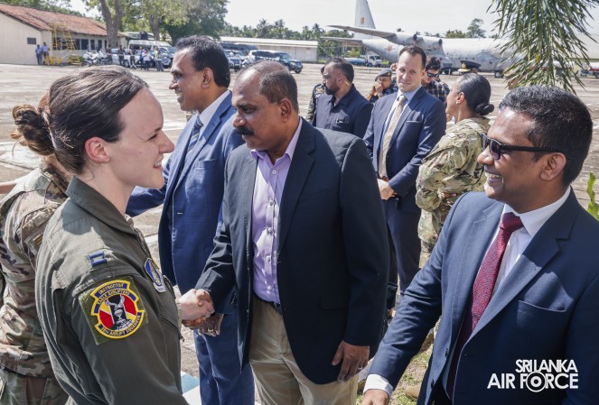 UNITED STATES AIR FORCE C-130 AIRCRAFT ARRIVE IN SRI LANKA TO SUPPORT CYCLONE DITWA RELIEF OPERATIONS