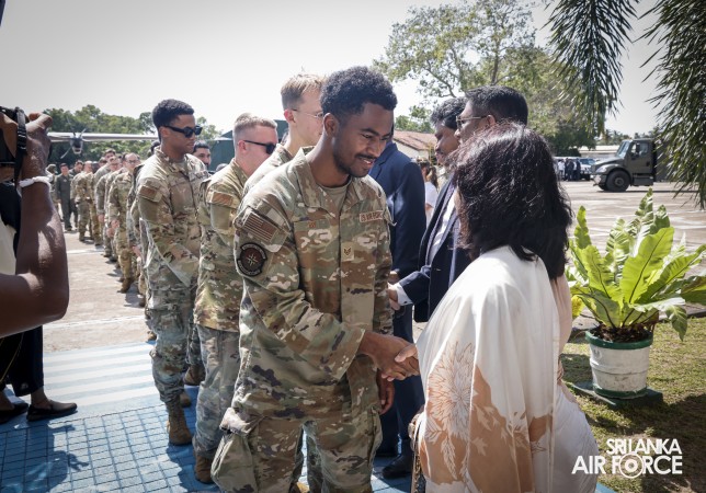 UNITED STATES AIR FORCE C-130 AIRCRAFT ARRIVE IN SRI LANKA TO SUPPORT CYCLONE DITWA RELIEF OPERATIONS