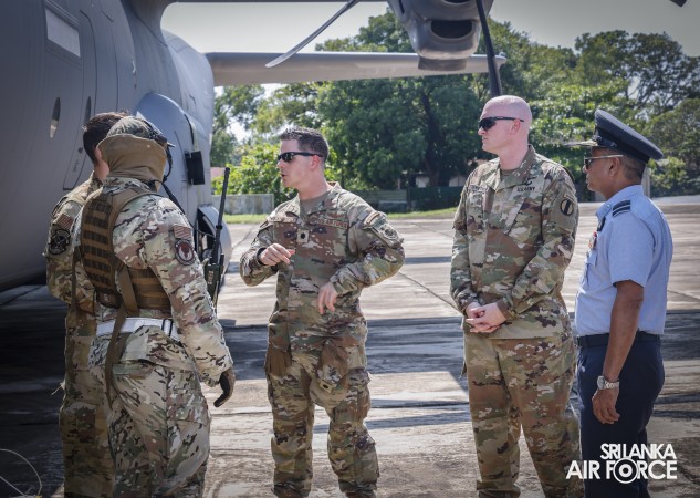 UNITED STATES AIR FORCE C-130 AIRCRAFT ARRIVE IN SRI LANKA TO SUPPORT CYCLONE DITWA RELIEF OPERATIONS